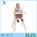 Hot sale safety montessori wooden high baby chair